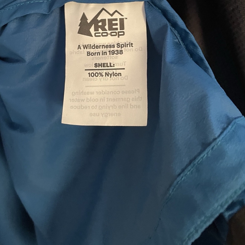 REI Co-op Windbreaker‎ Full Zip Lightweight Hooded Running Jacket Blue Size XL - Picture 5 of 6